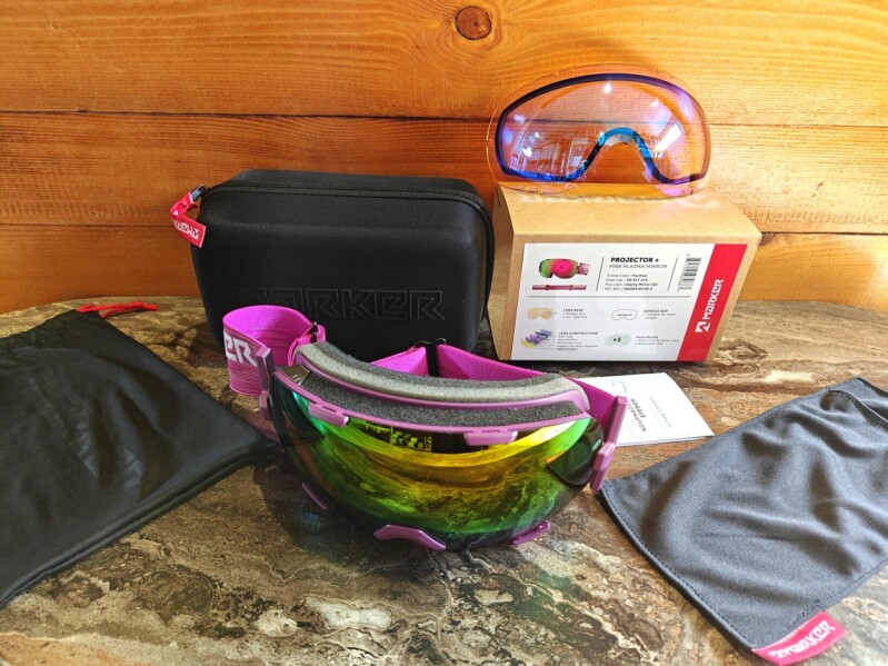 DÁMSKE LYŽIARSKE OKULIARE MARKER PROJECTOR+ PINK PLASMA MIRROR